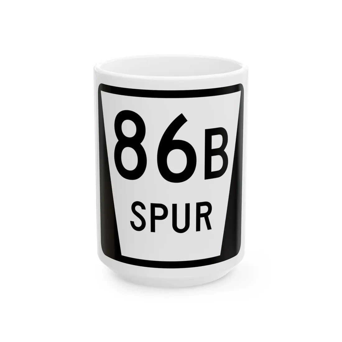 N SPUR 86B (Nebraska) (Road Sign) White Coffee Mug 15oz - Go Mug Yourself