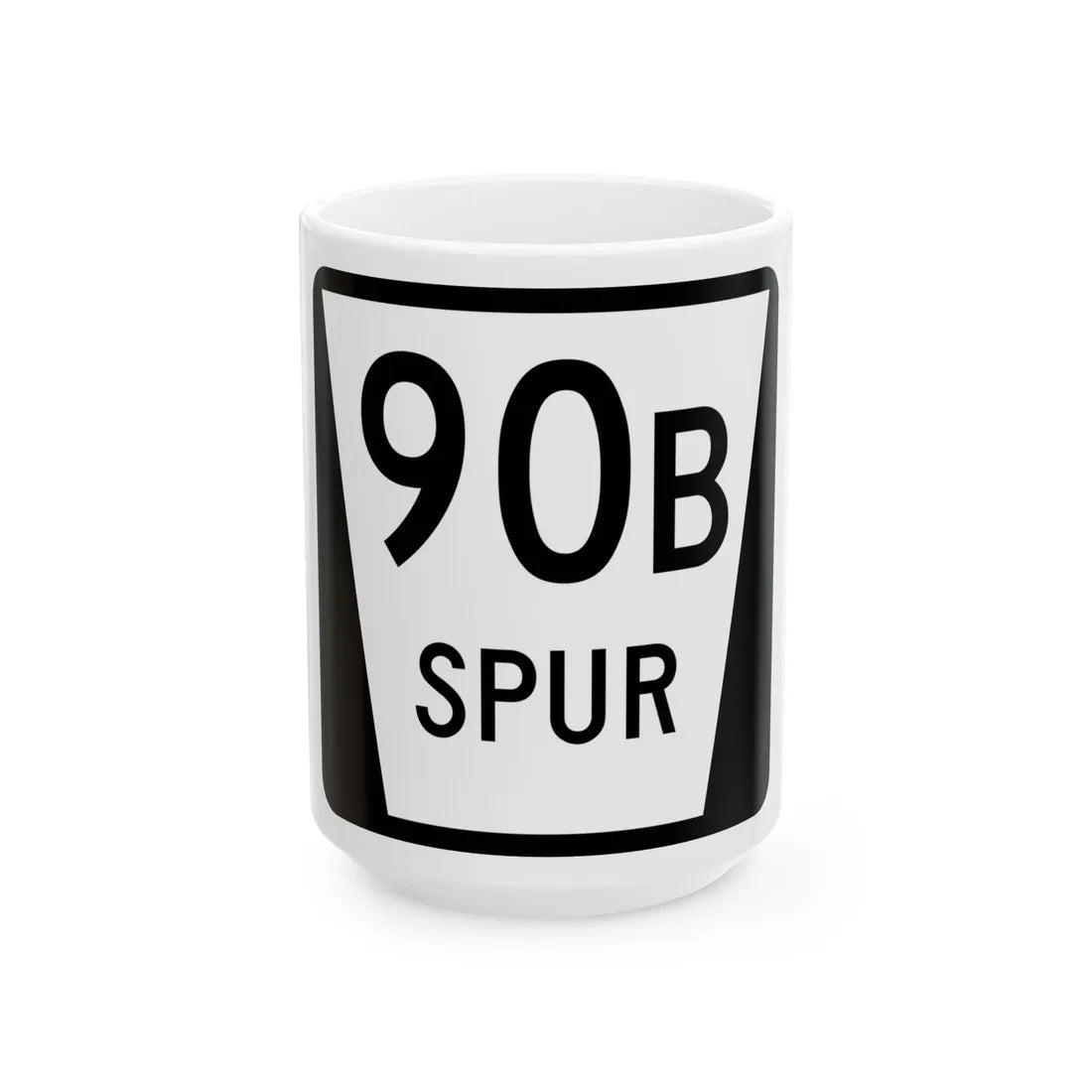 N SPUR 90B (Nebraska) (Road Sign) White Coffee Mug 15oz - Go Mug Yourself