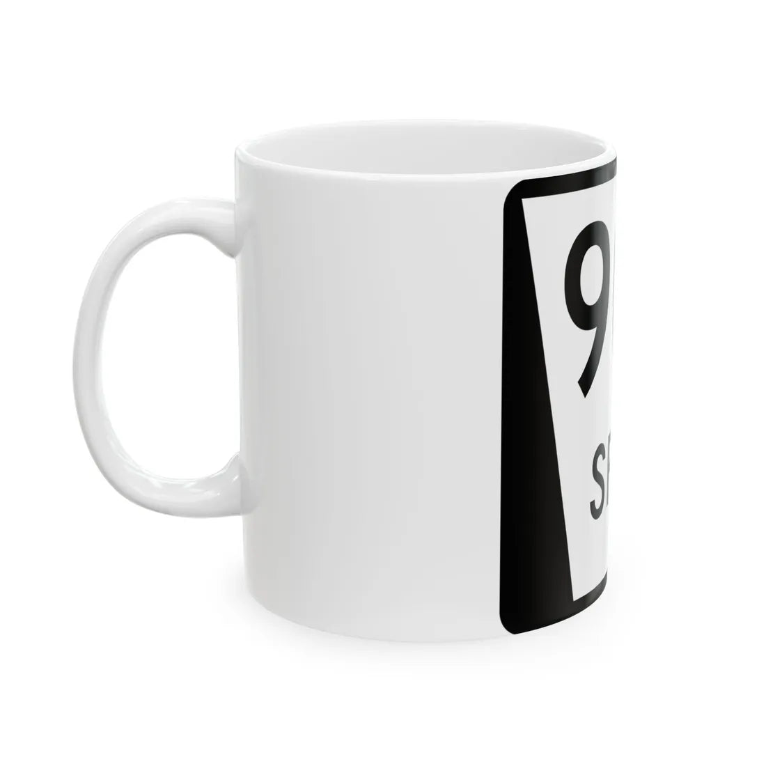 N SPUR 90B (Nebraska) (Road Sign) White Coffee Mug - Go Mug Yourself