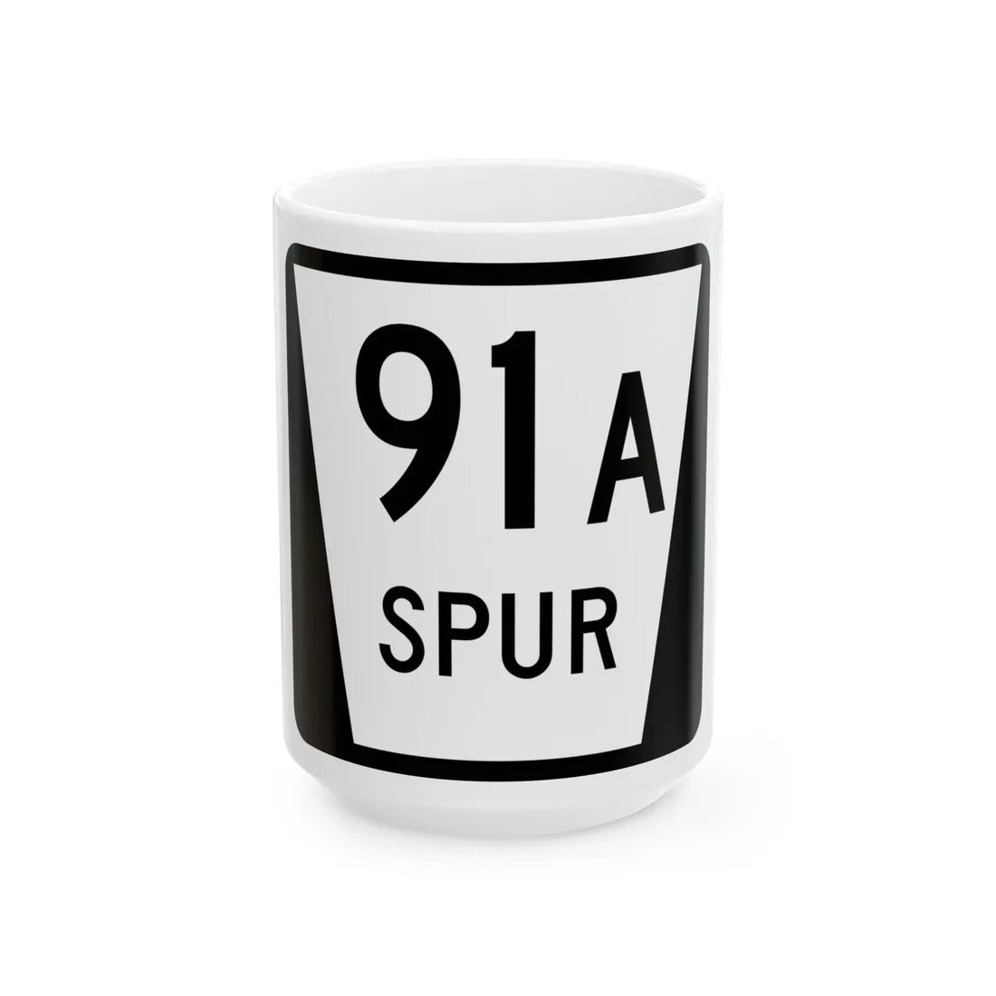 N SPUR 91A (Nebraska) (Road Sign) White Coffee Mug 15oz - Go Mug Yourself