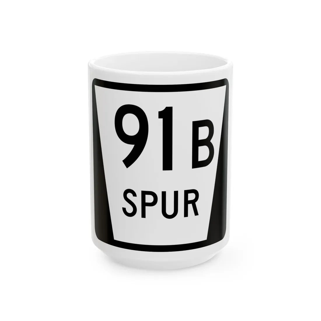 N SPUR 91B (Nebraska) (Road Sign) White Coffee Mug 15oz - Go Mug Yourself
