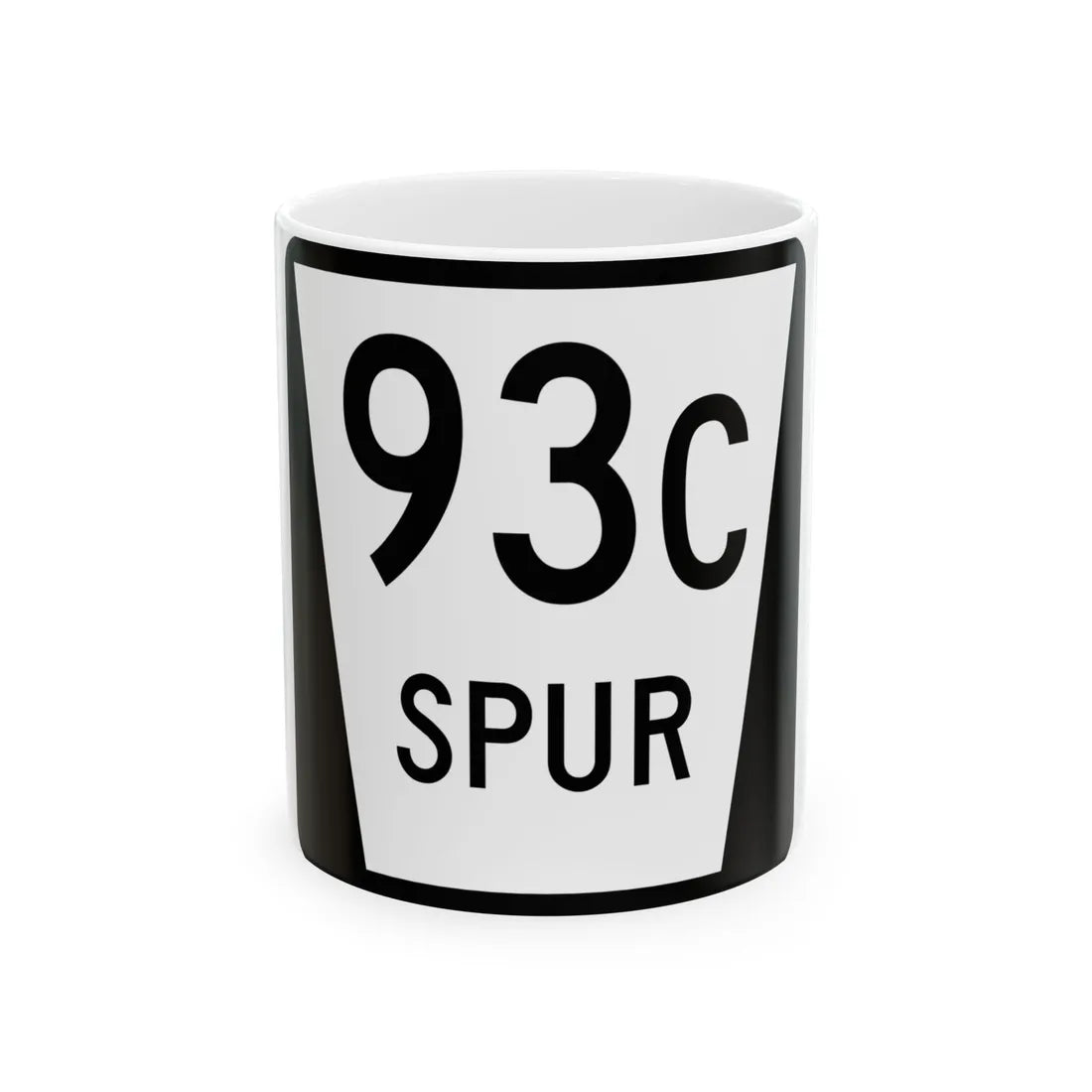 N SPUR 93C (Nebraska) (Road Sign) White Coffee Mug 11oz - Go Mug Yourself