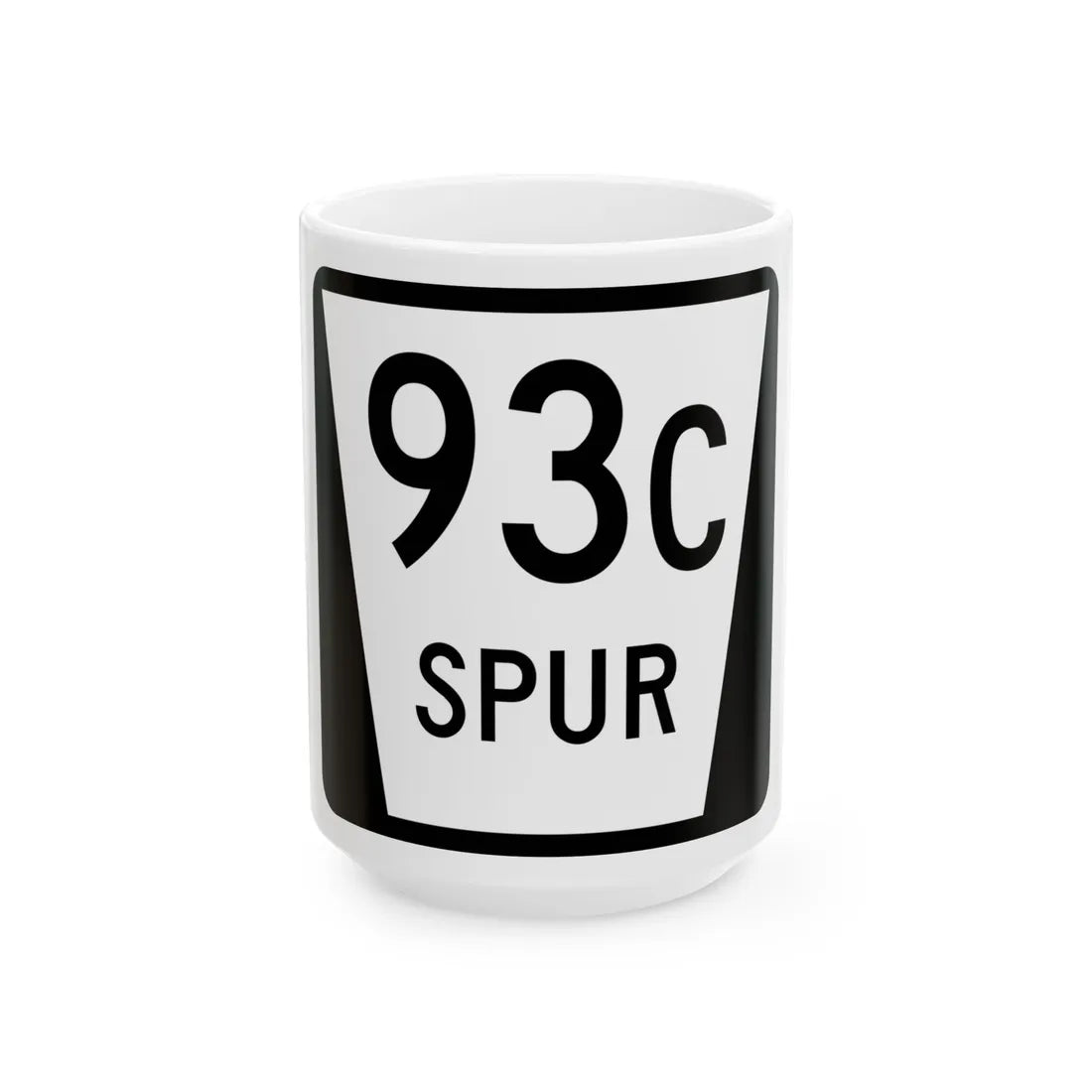 N SPUR 93C (Nebraska) (Road Sign) White Coffee Mug 15oz - Go Mug Yourself