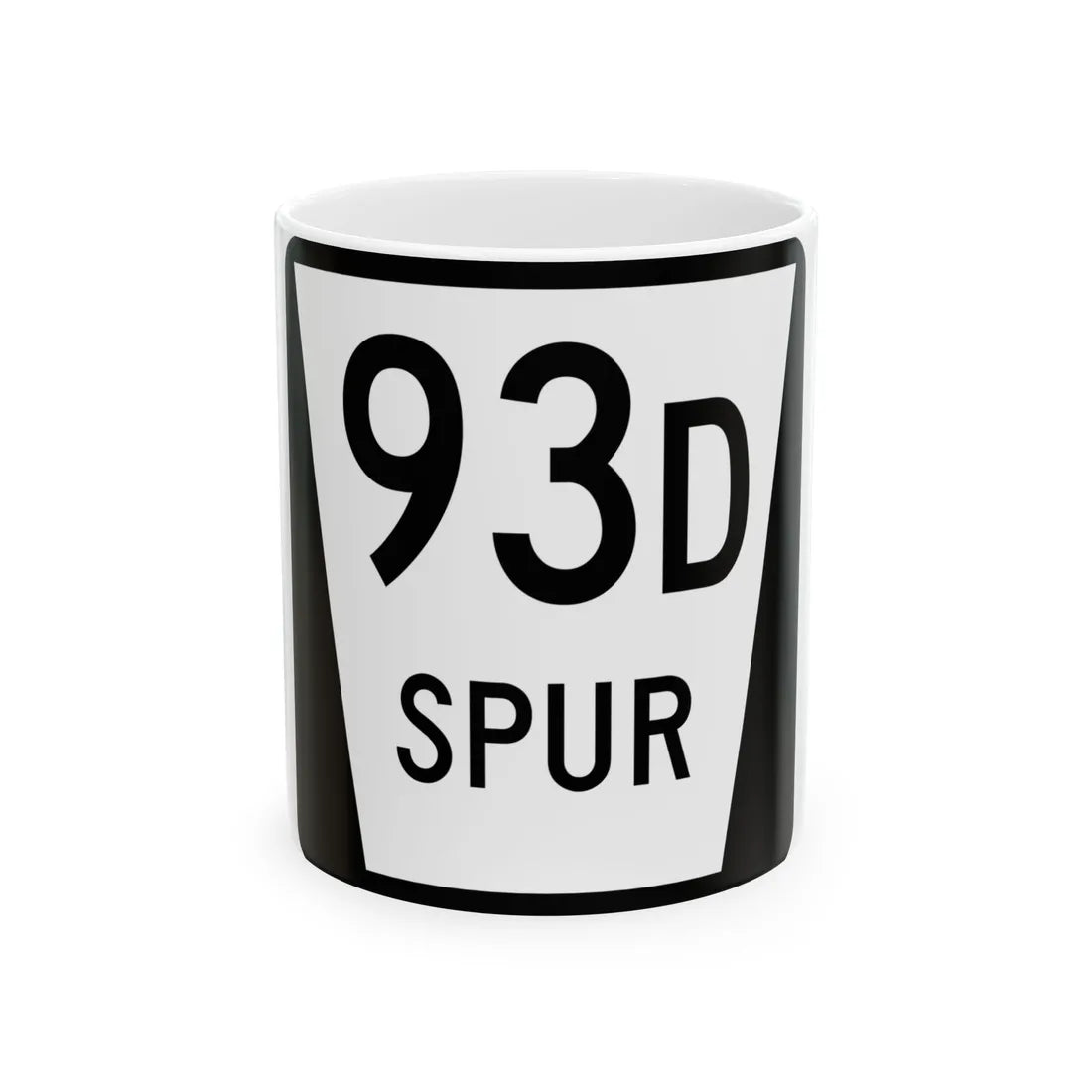 N SPUR 93D (Nebraska) (Road Sign) White Coffee Mug 11oz - Go Mug Yourself