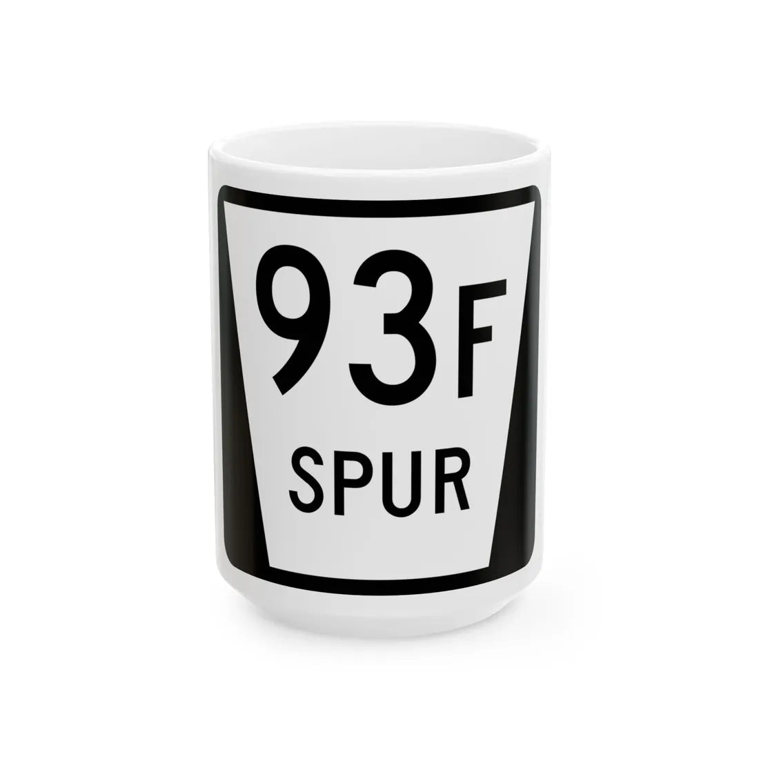 N SPUR 93F (Nebraska) (Road Sign) White Coffee Mug 15oz - Go Mug Yourself