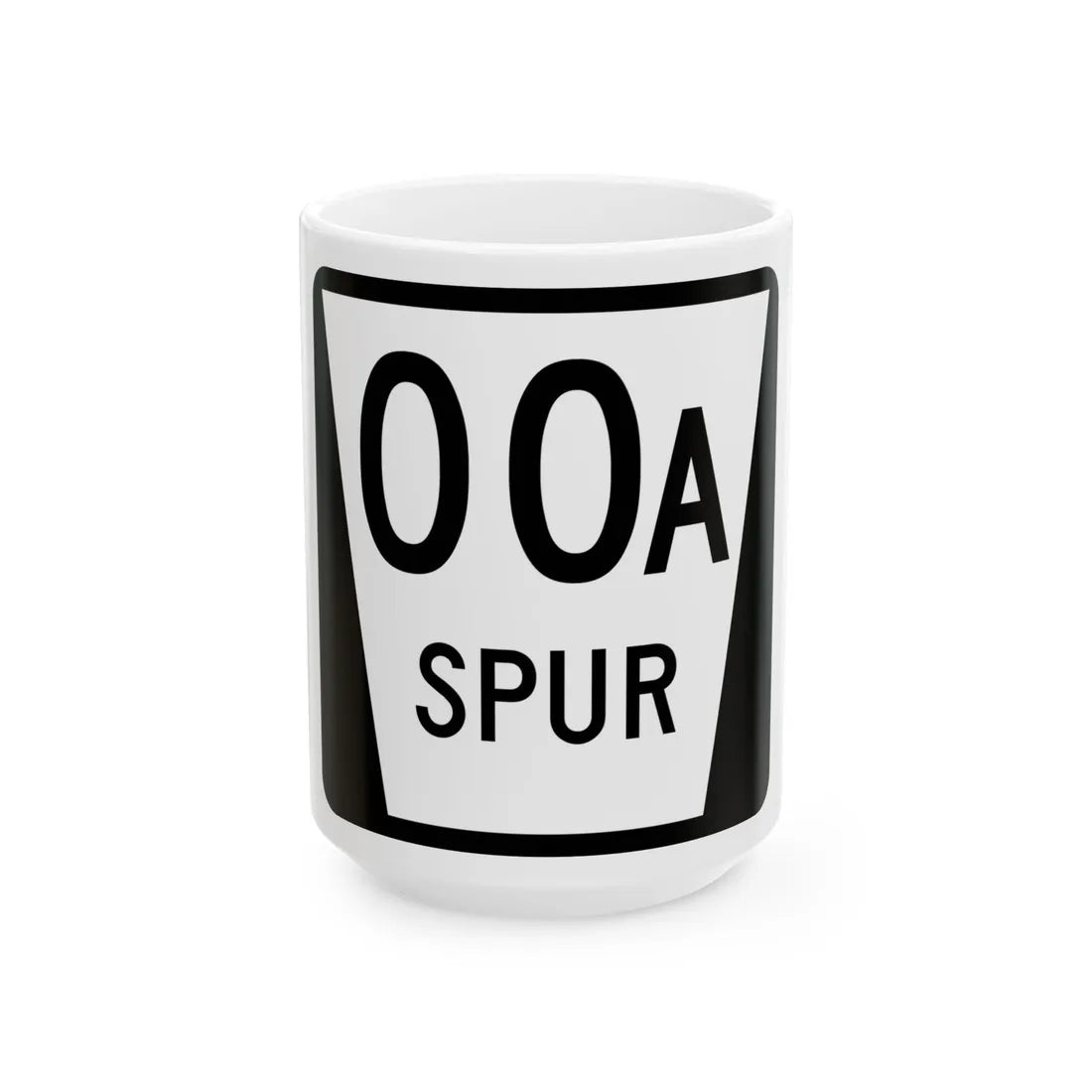 N SPUR template (Nebraska) (Road Sign) White Coffee Mug 15oz - Go Mug Yourself