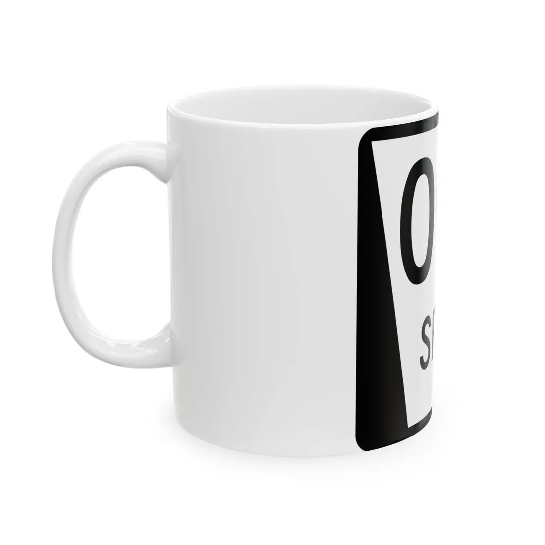 N SPUR template (Nebraska) (Road Sign) White Coffee Mug - Go Mug Yourself