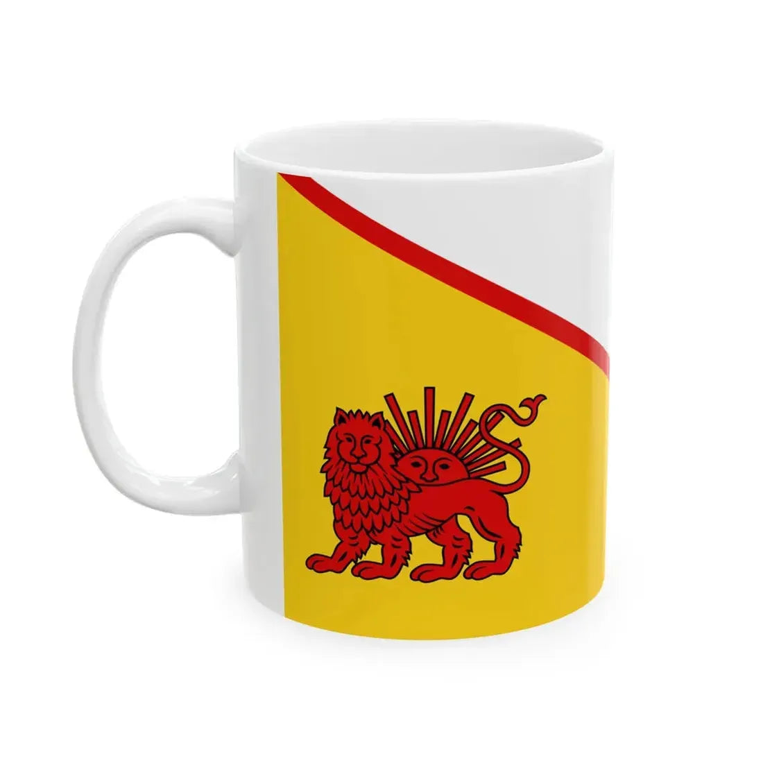 Nader Shah Flag (Iran) White Coffee Mug - Go Mug Yourself