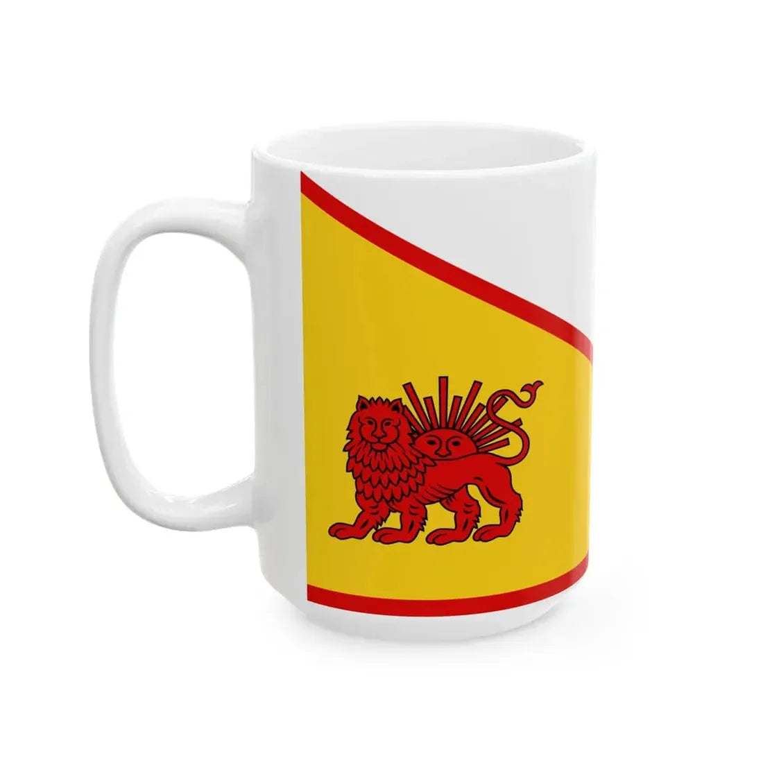 Nader Shah Flag (Iran) White Coffee Mug - Go Mug Yourself