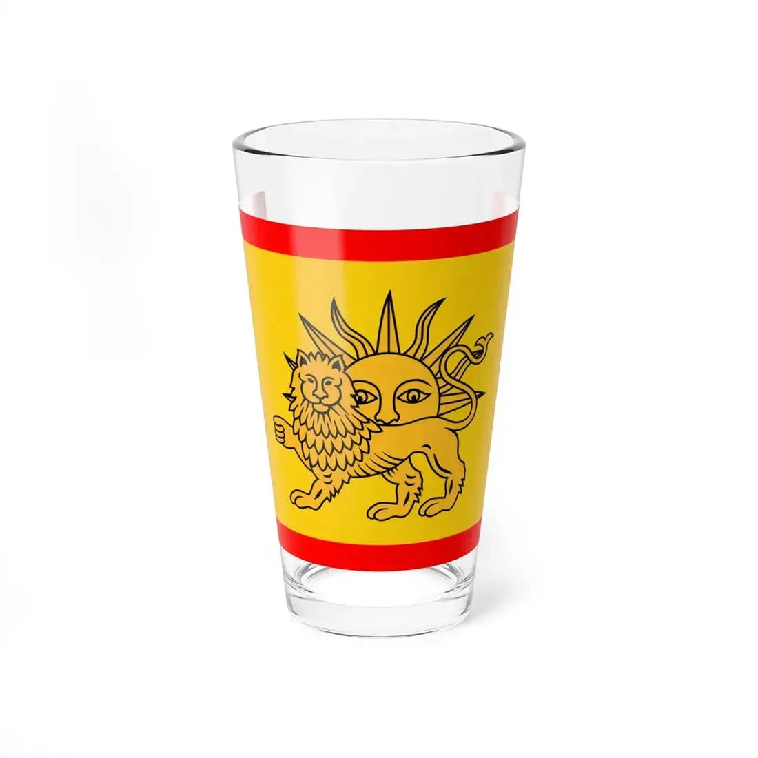 Nadir Shah Flag (Iran) Pint Glass 16oz 16oz - Go Mug Yourself