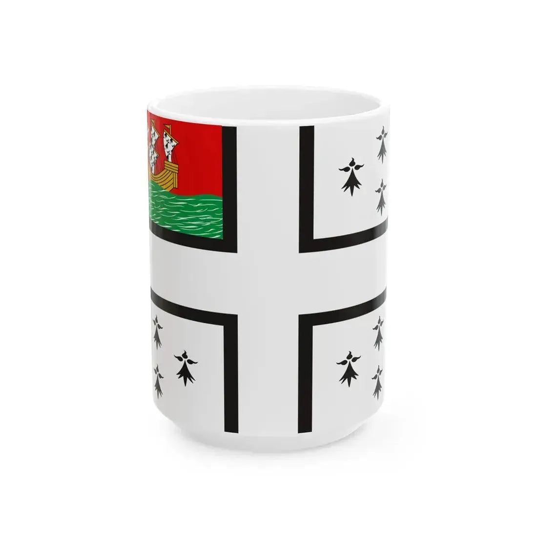 Nantes (Belgium) White Coffee Mug 15oz - Go Mug Yourself