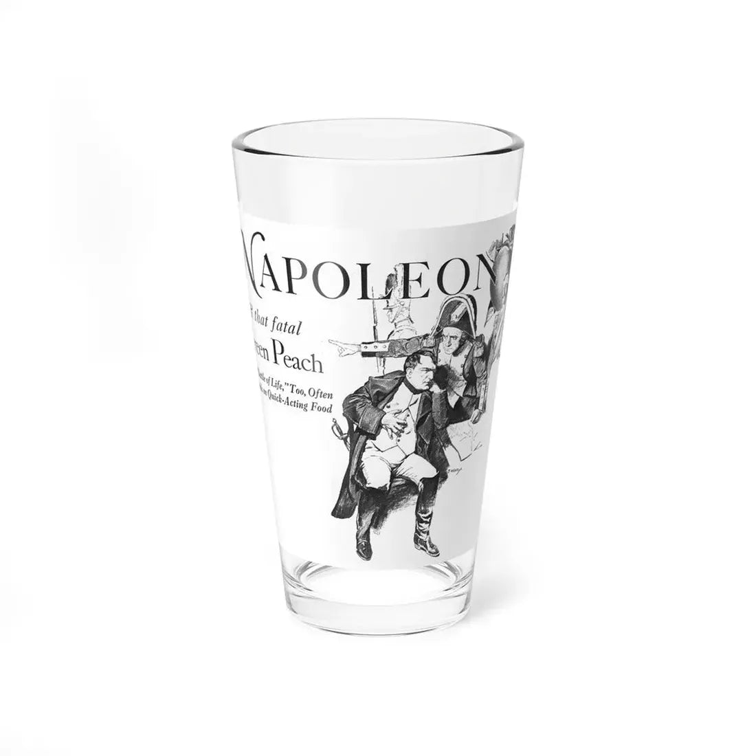 Napoleon and the Peach (Magazine Illustration) Pint Glass 16oz 16oz - Go Mug Yourself