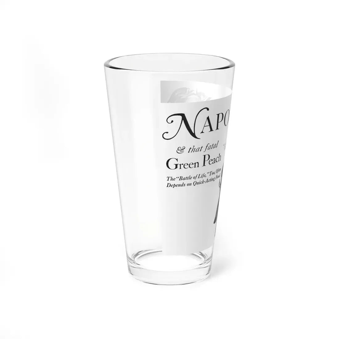 Napoleon and the Peach (Magazine Illustration) Pint Glass 16oz - Go Mug Yourself