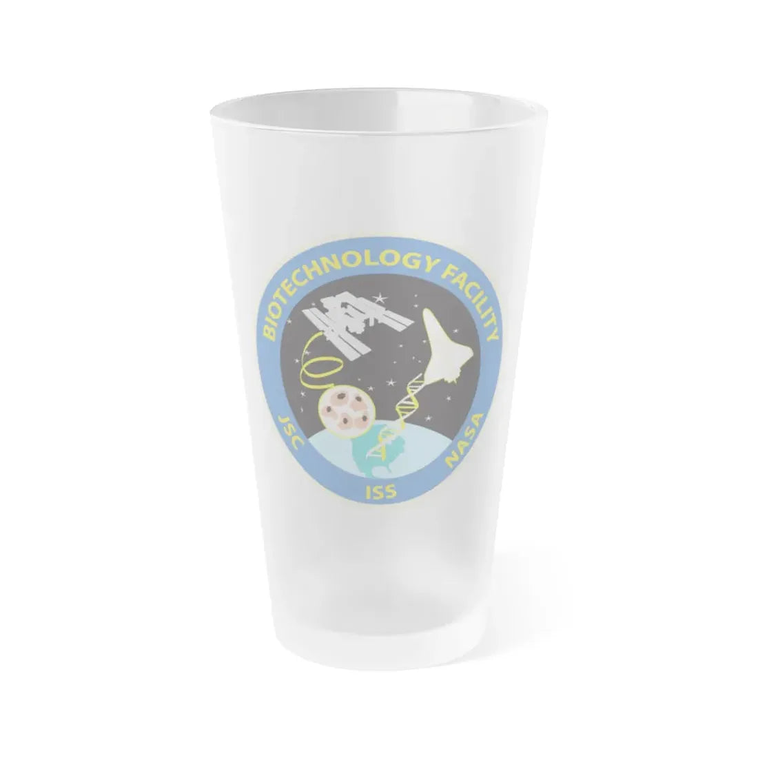 NASA Biotechnology Facility Science and Engineering Research and Development BTF Laboratory at the Johnson Space Center - Frosted Pint Glass 16oz 16oz Frosted - Go Mug Yourself