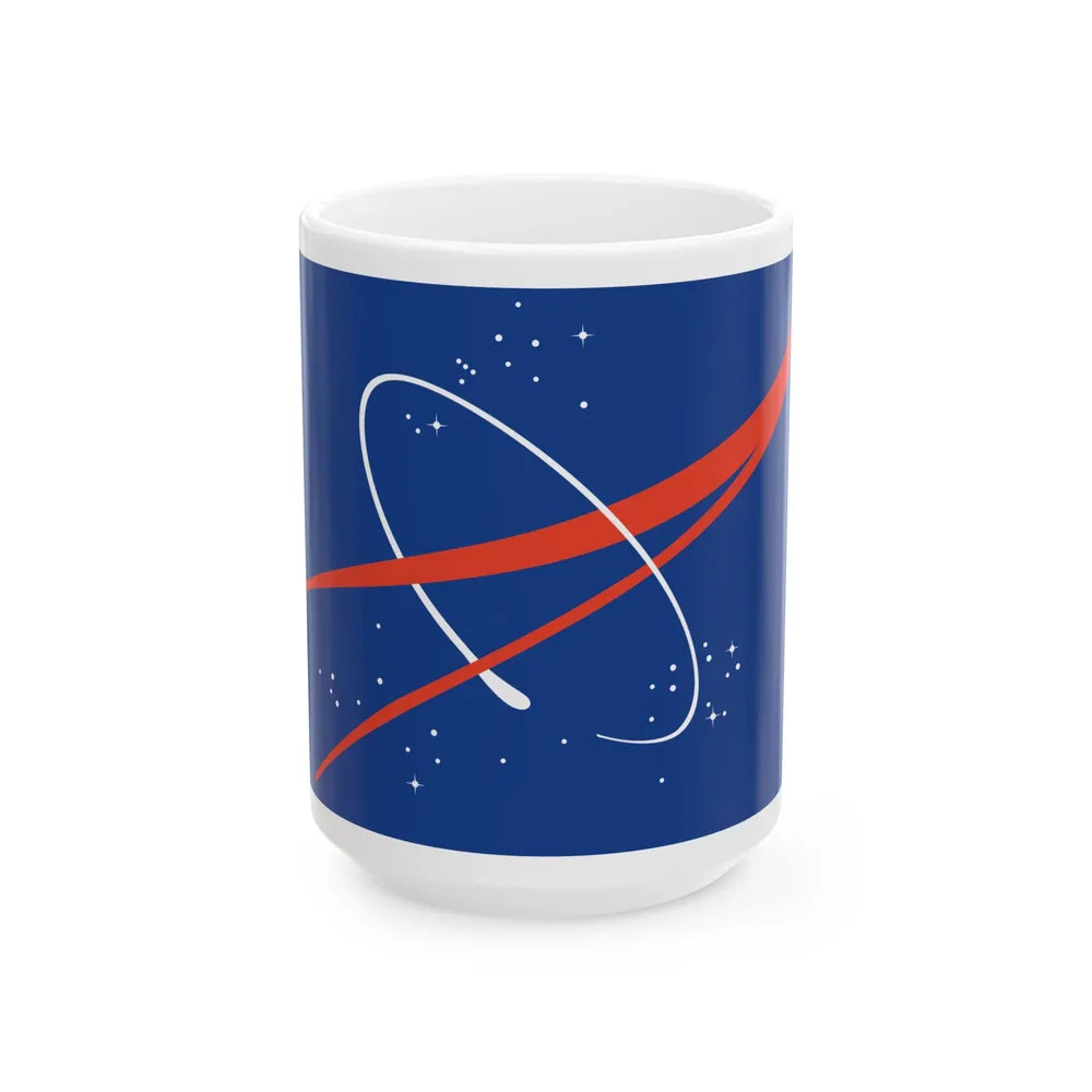 NASA Logo Flag (United States) White Coffee Mug 15oz - Go Mug Yourself