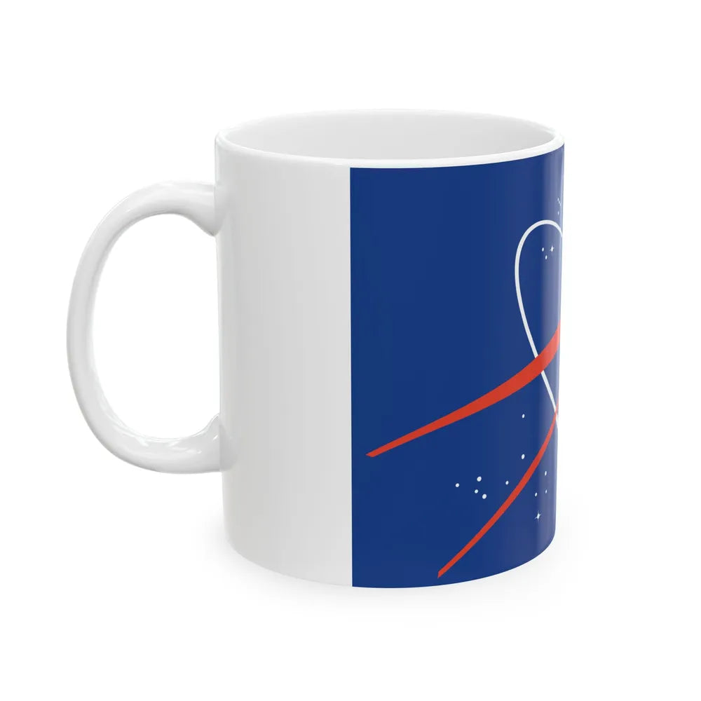 NASA Logo Flag (United States) White Coffee Mug - Go Mug Yourself