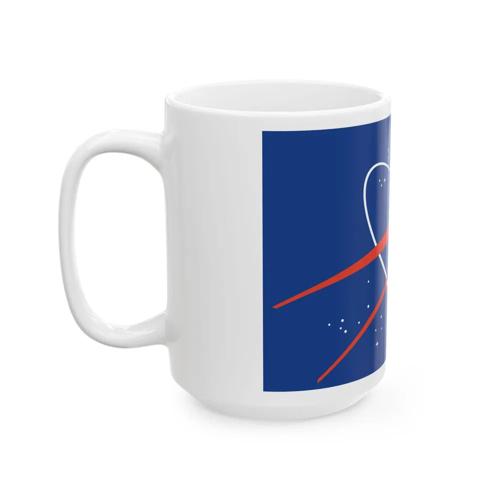 NASA Logo Flag (United States) White Coffee Mug - Go Mug Yourself