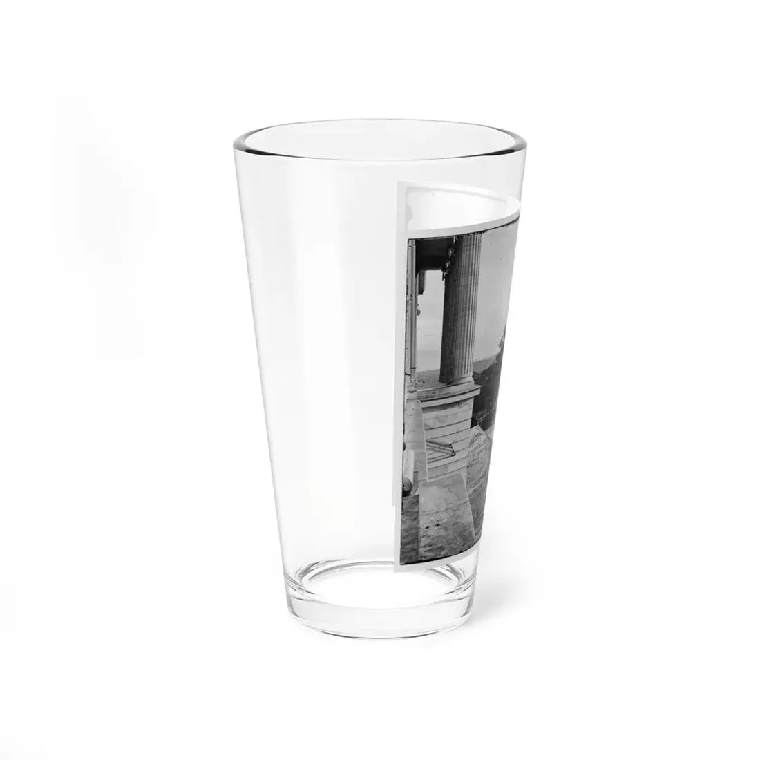 Nashville, Tenn. Steps Of The Capitol With Covered Guns; Vista Of The City Beyond (U.S. Civil War) Pint Glass 16oz - Go Mug Yourself