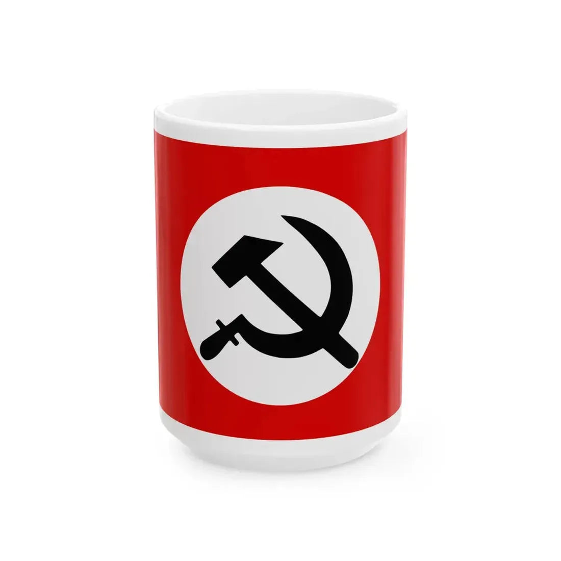 National Bolshevik Party flag (Moldova) White Coffee Mug 15oz - Go Mug Yourself