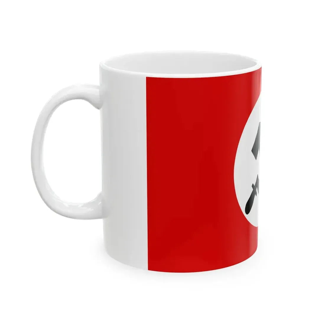 National Bolshevik Party flag (Moldova) White Coffee Mug - Go Mug Yourself