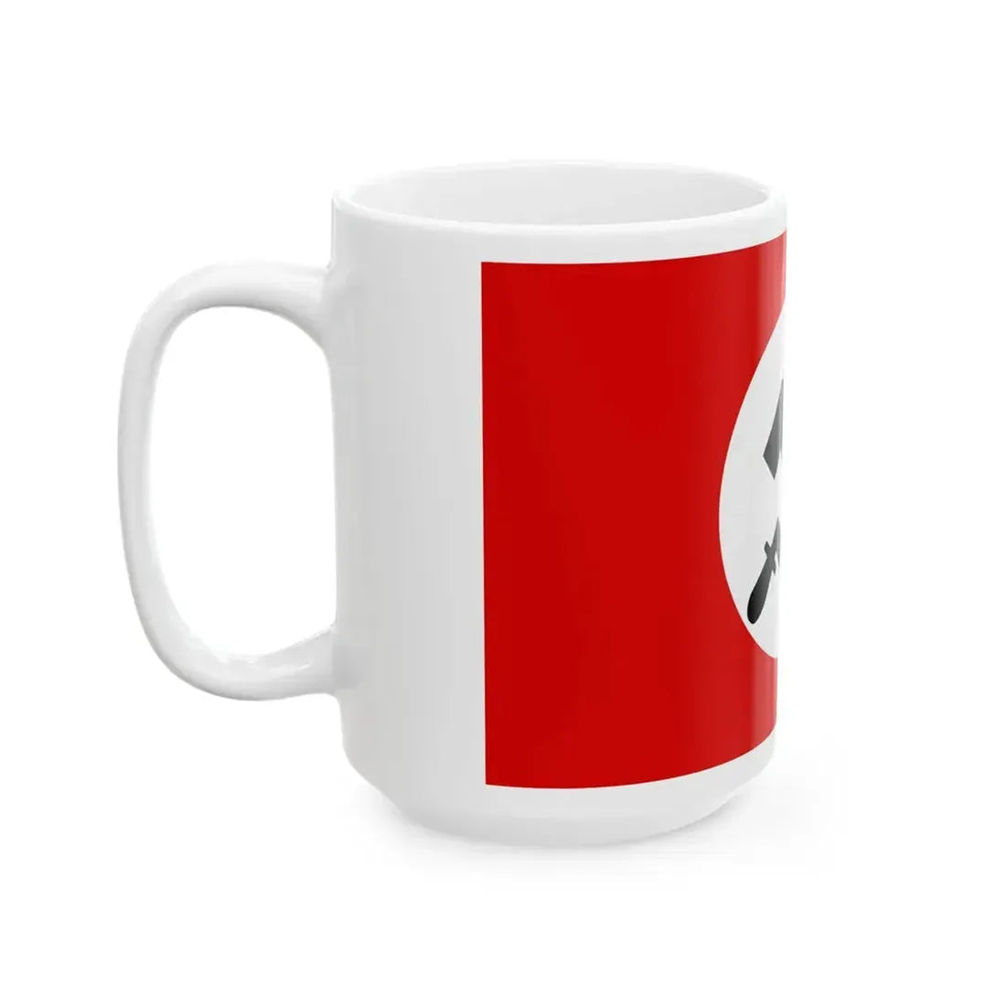 National Bolshevik Party flag (Moldova) White Coffee Mug - Go Mug Yourself