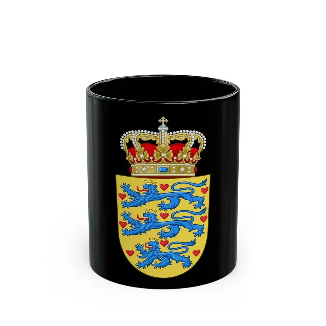 National Coat of arms of Denmark - Black Coffee Mug 11oz - Go Mug Yourself