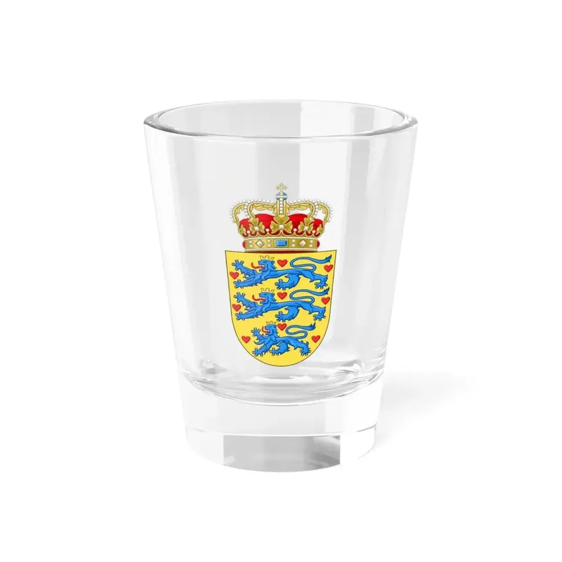 National Coat of arms of Denmark - Shot Glass 1.5oz 1.5oz - Go Mug Yourself