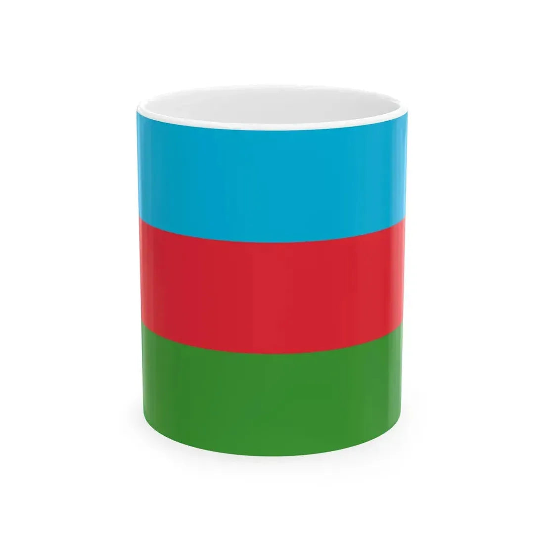 National flag of Azerbaijan (Azerbaijan) White Coffee Mug 11oz - Go Mug Yourself