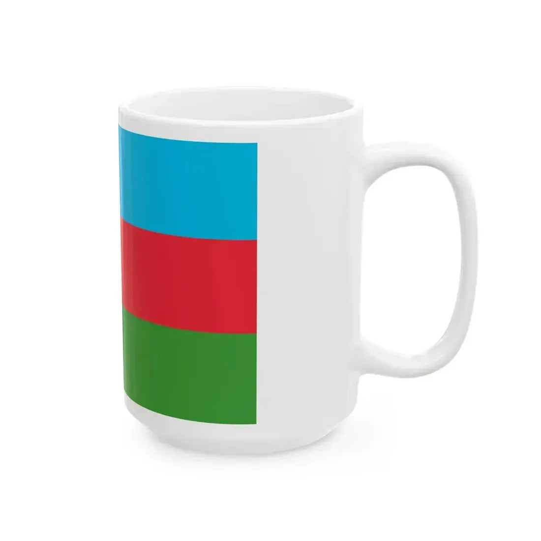 National flag of Azerbaijan (Azerbaijan) White Coffee Mug - Go Mug Yourself