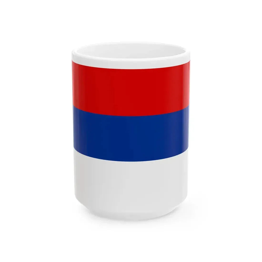 National Flag of Serbia (Serbia) White Coffee Mug 15oz - Go Mug Yourself