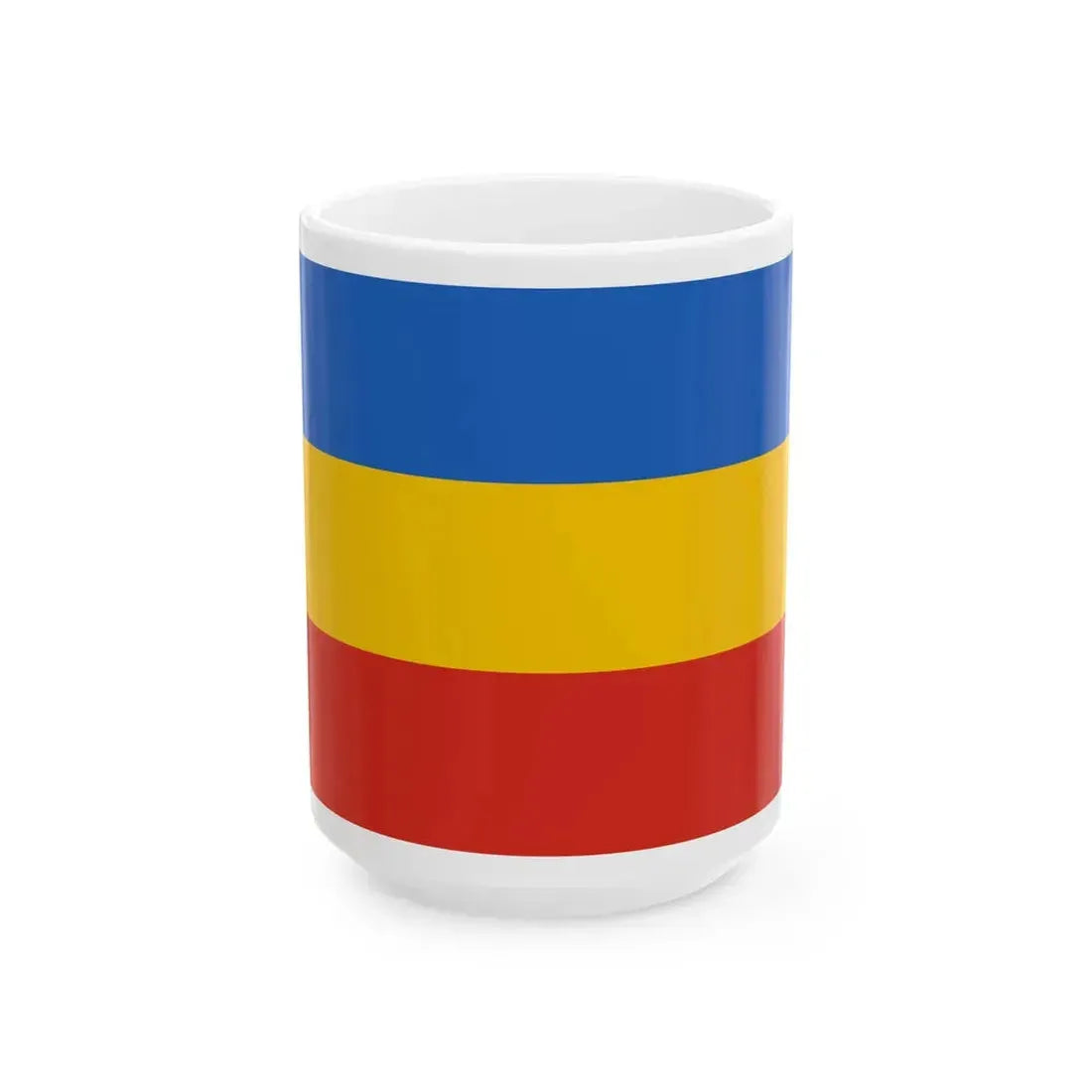 National flag of the Moldavian Democratic Republic (Moldova) White Coffee Mug 15oz - Go Mug Yourself