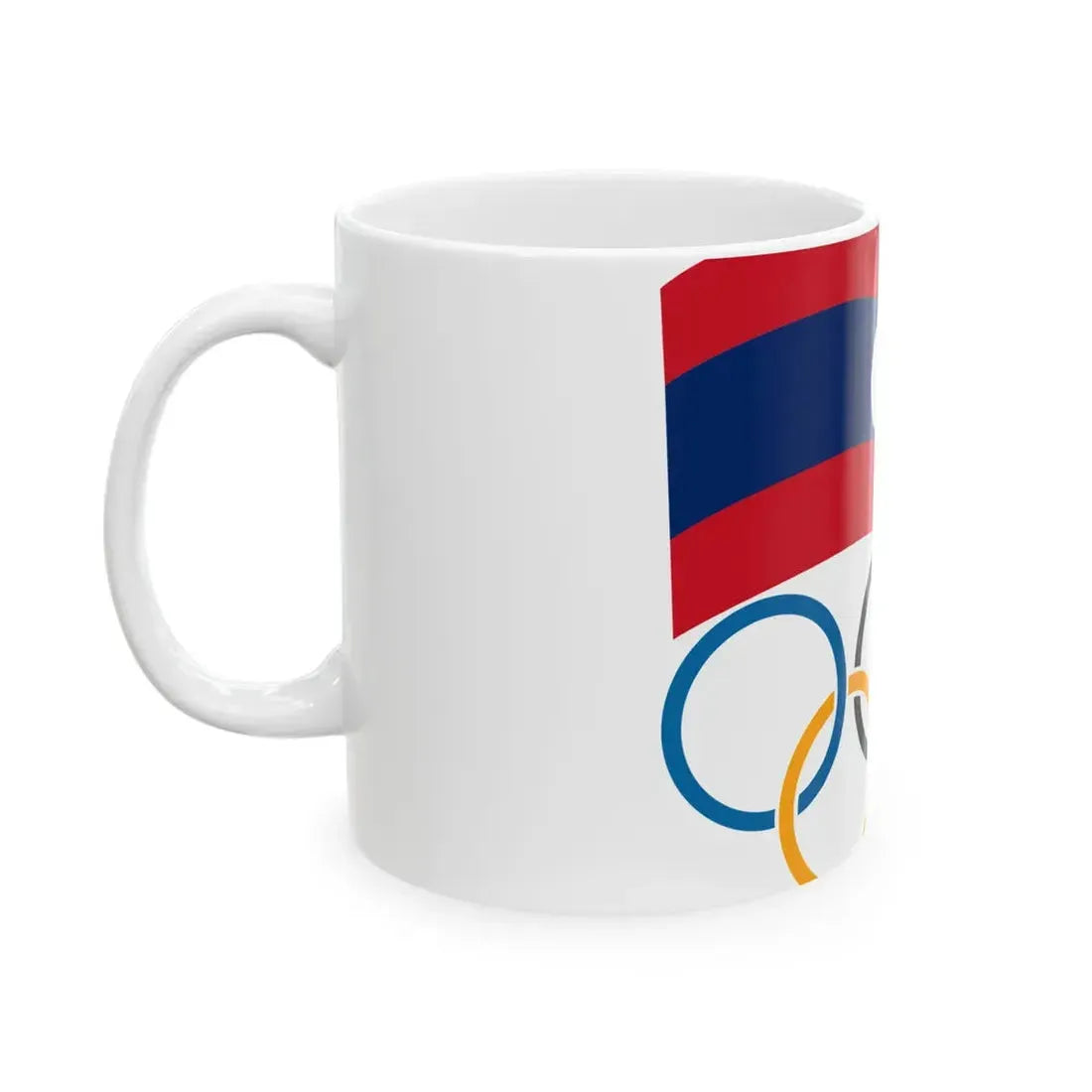 National Olympic Committee of Lao logo (Laos) White Coffee Mug - Go Mug Yourself