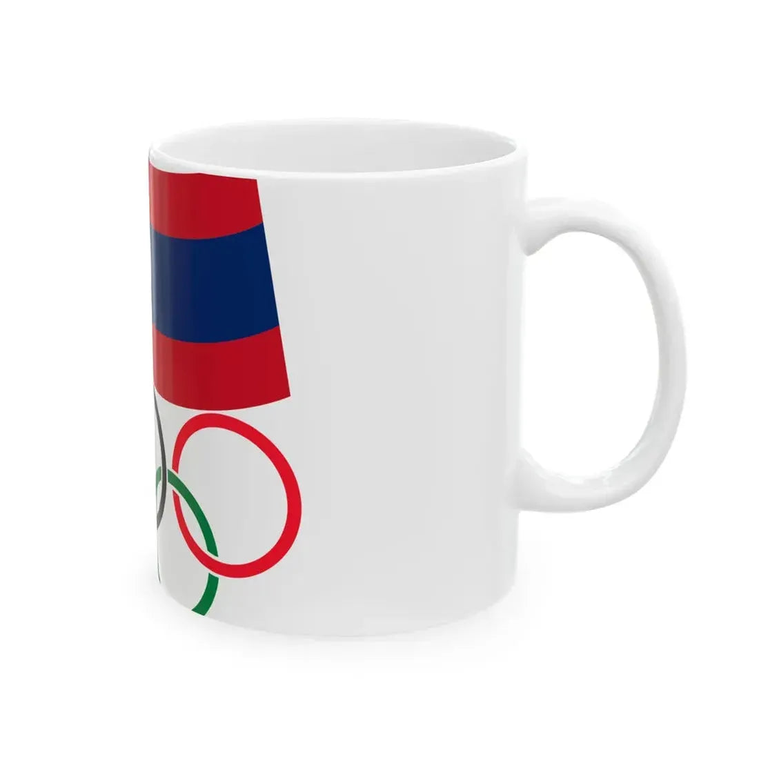 National Olympic Committee of Lao logo (Laos) White Coffee Mug - Go Mug Yourself