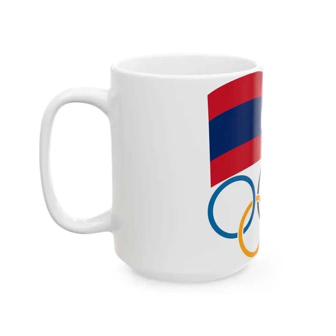 National Olympic Committee of Lao logo (Laos) White Coffee Mug - Go Mug Yourself