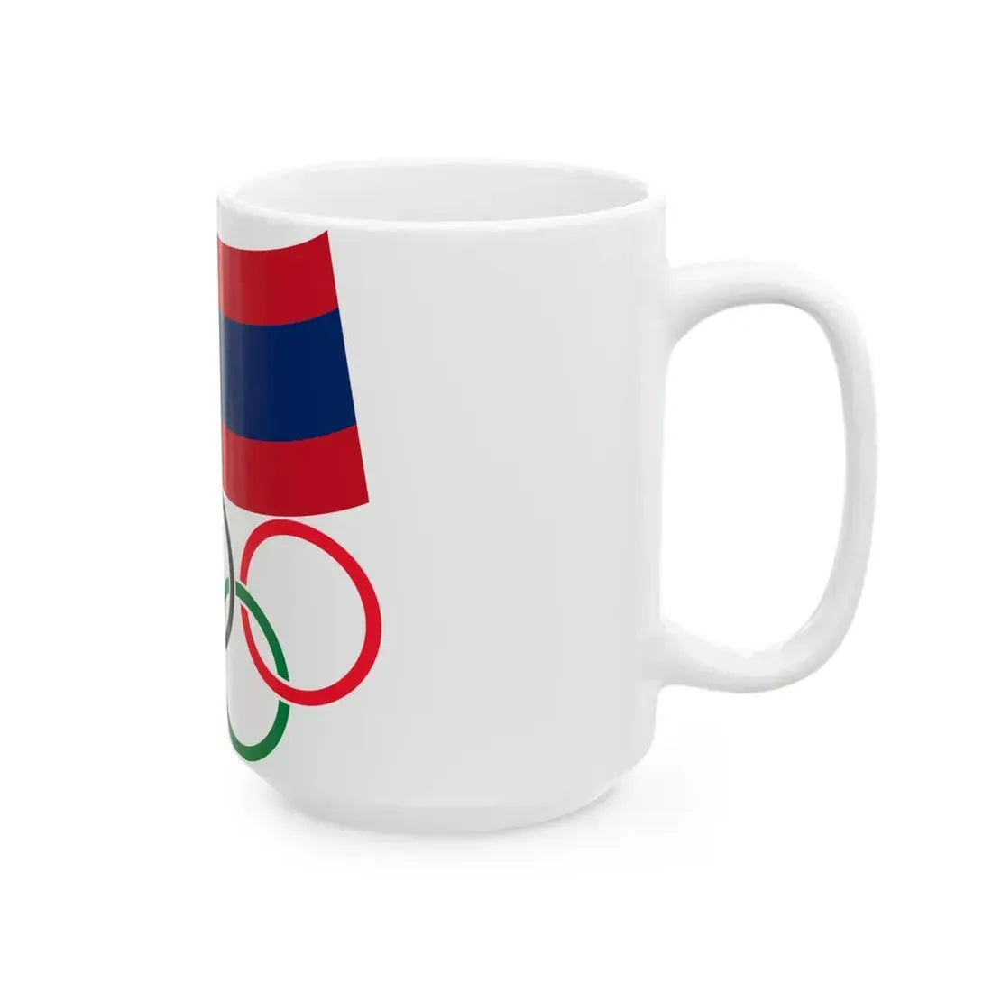 National Olympic Committee of Lao logo (Laos) White Coffee Mug - Go Mug Yourself