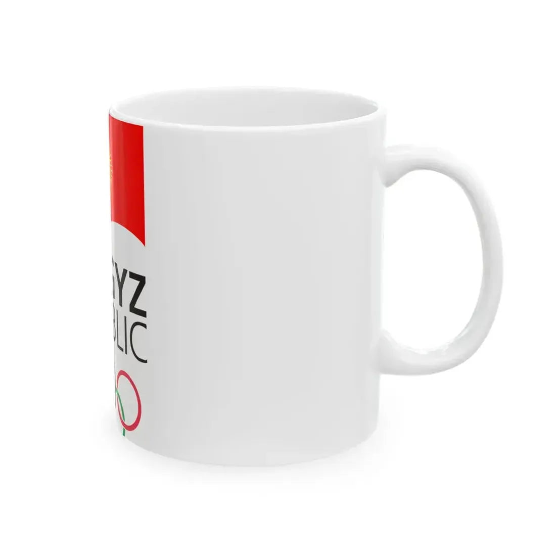 National Olympic Committee of the Kyrgyz Republic logo (Kyrgyzstan) White Coffee Mug - Go Mug Yourself