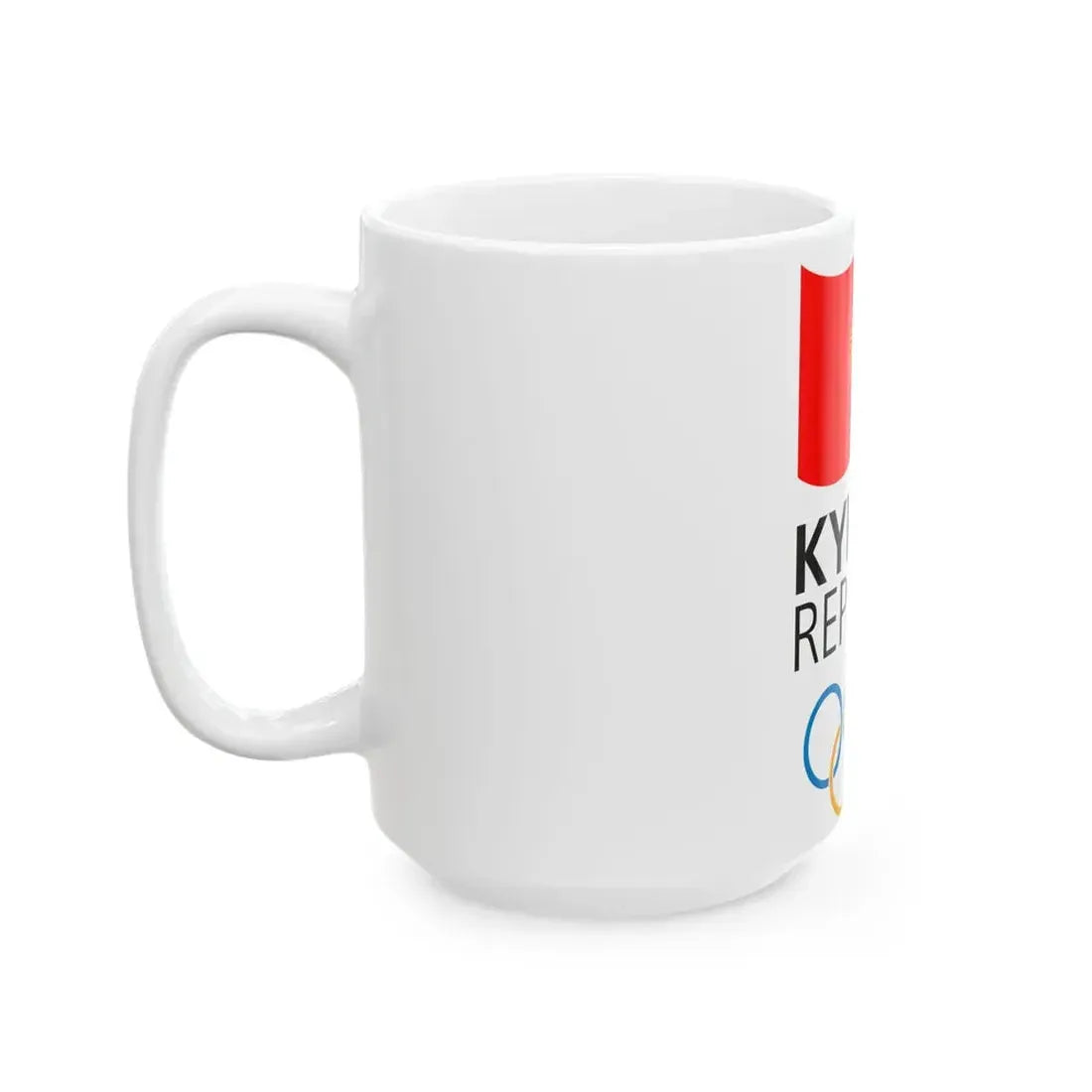 National Olympic Committee of the Kyrgyz Republic logo (Kyrgyzstan) White Coffee Mug - Go Mug Yourself