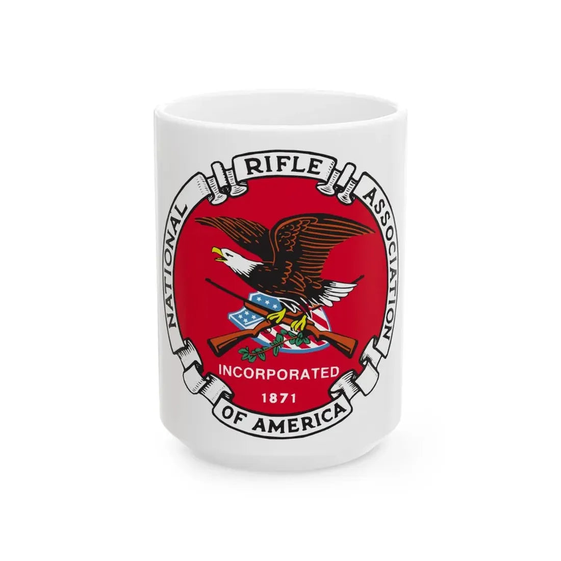 National Rifle Association - White Coffee Mug 15oz - Go Mug Yourself