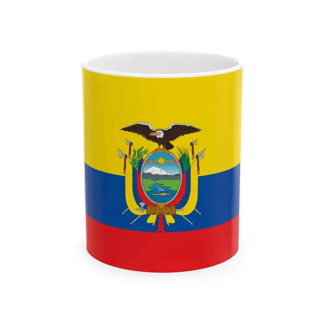 National Standard of Ecuador (Ecuador) White Coffee Mug 11oz - Go Mug Yourself
