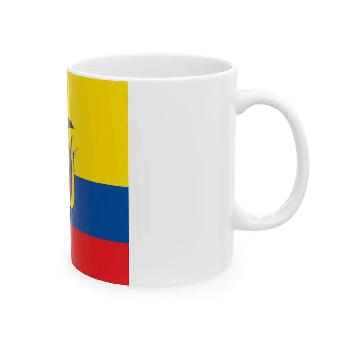 National Standard of Ecuador (Ecuador) White Coffee Mug - Go Mug Yourself