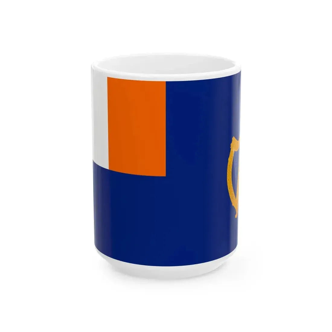 National Yacht Club Ireland ensign alternate (Ireland) White Coffee Mug 15oz - Go Mug Yourself