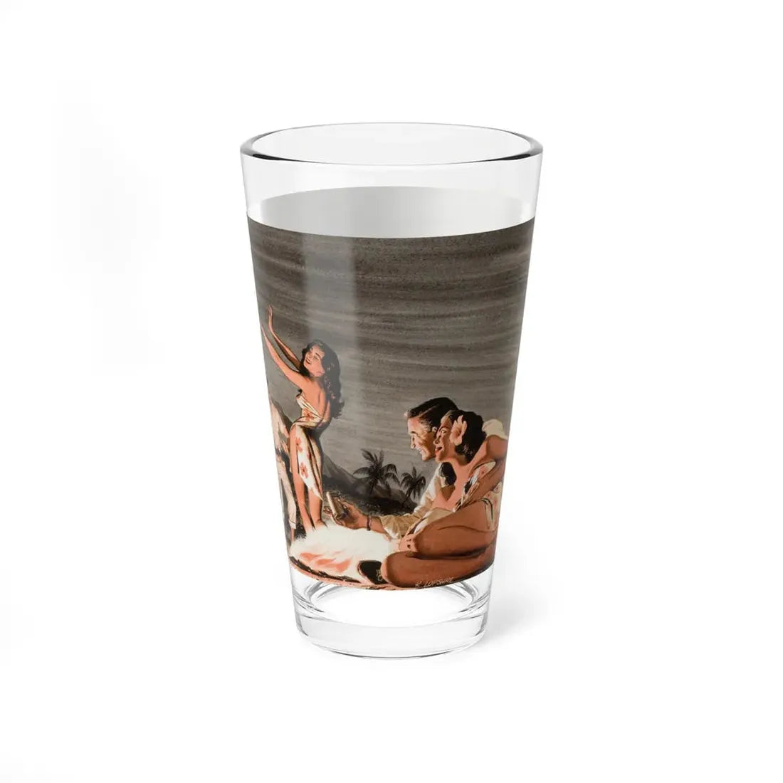 Native Dancers, Man's magazine illustration (Magazine Illustration) Pint Glass 16oz - Go Mug Yourself