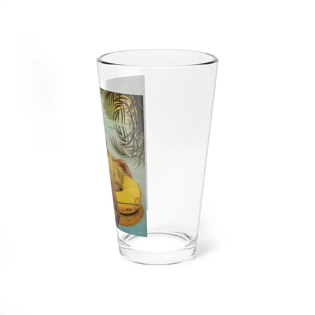 Native in an Army Raft, The Saturday Evening Post cover, December 1, 1945 (Magazine Illustration) Pint Glass 16oz - Go Mug Yourself
