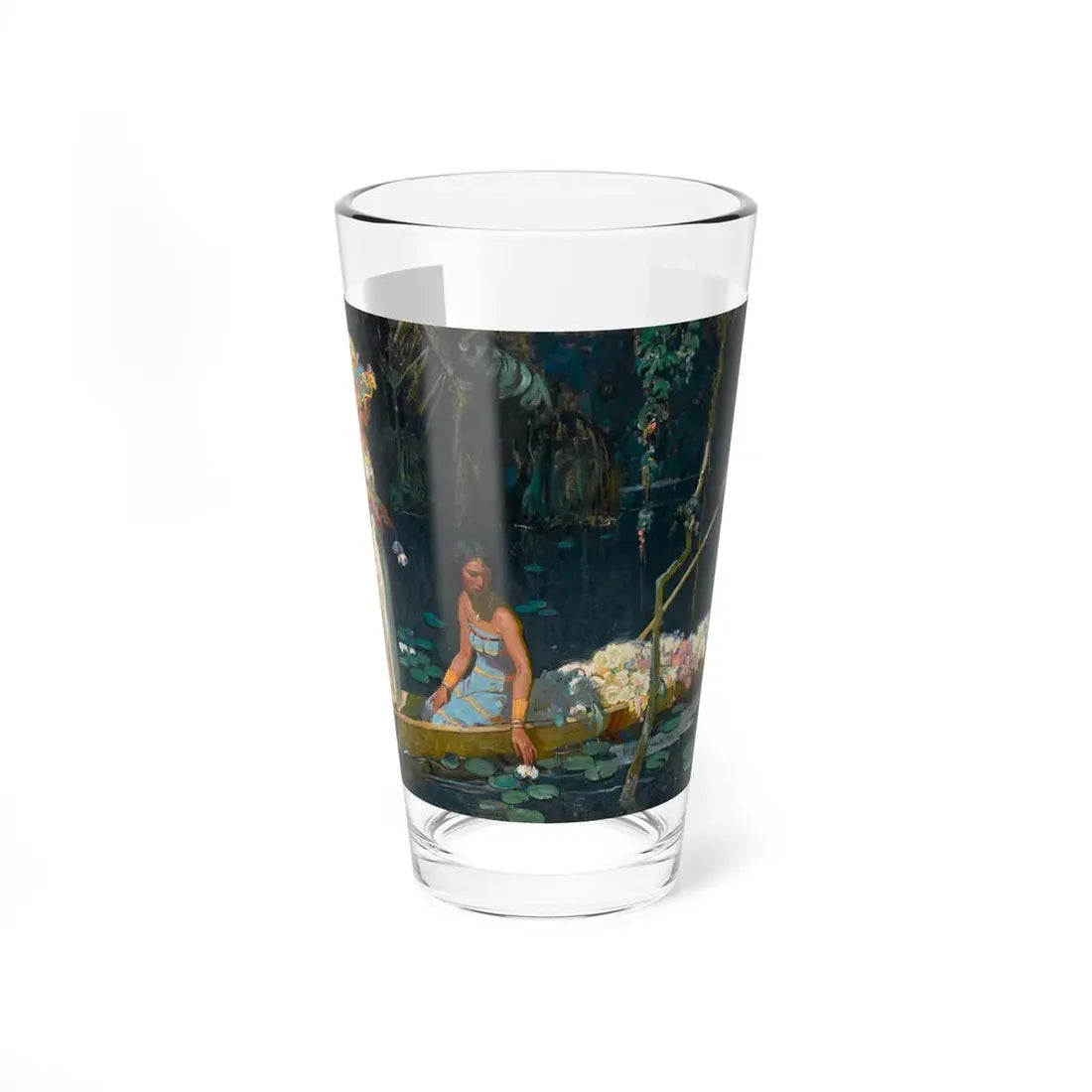 Natives in Flat Boat (Magazine Illustration) Pint Glass 16oz 16oz - Go Mug Yourself