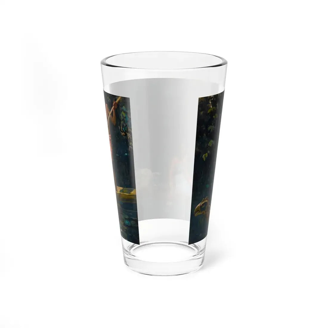 Natives in Flat Boat (Magazine Illustration) Pint Glass 16oz - Go Mug Yourself