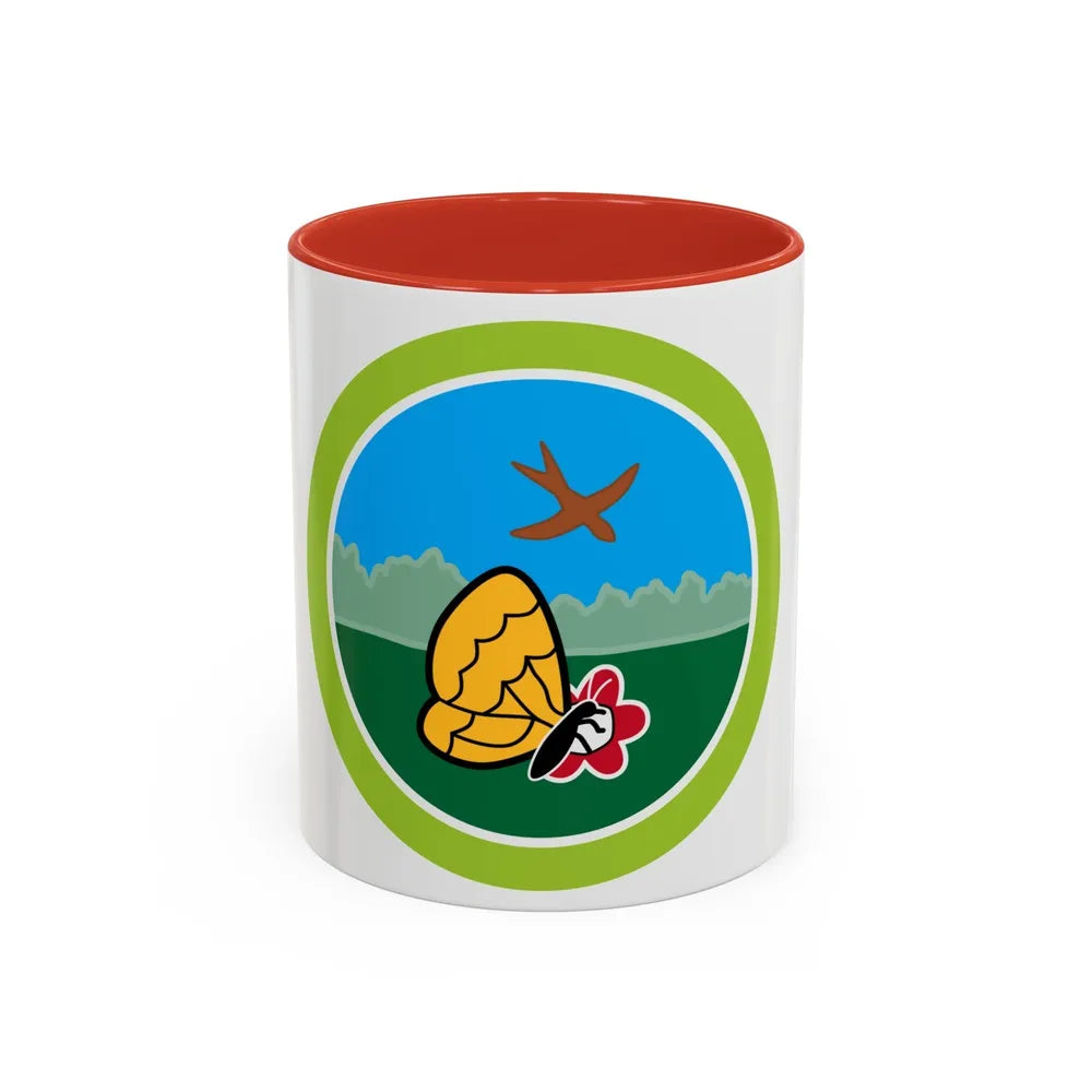 Nature (Boy Scout Merit Badge) Accent Coffee Mug-11oz-Red-Go Mug Yourself