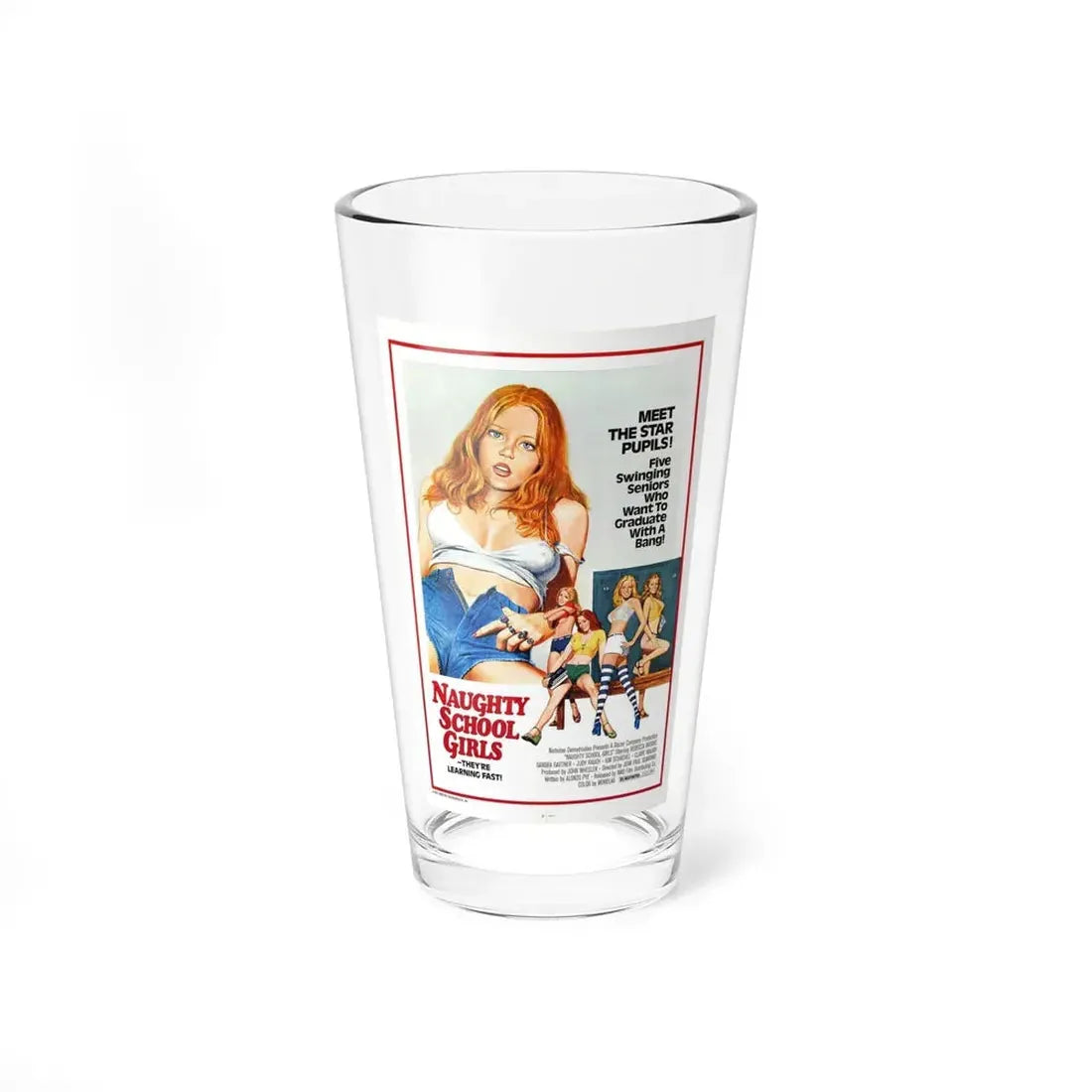NAUGHTY SCHOOLGIRLS 1976 Movie Poster - Pint Glass 16oz 16oz - Go Mug Yourself