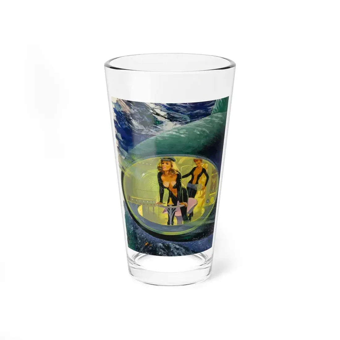 Nautipuss, paperback cover, 1965 - Pint Glass 16oz 16oz - Go Mug Yourself
