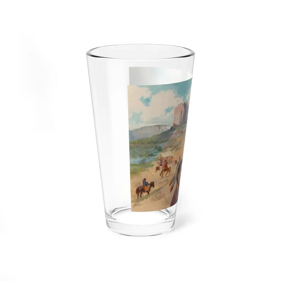 Navajo Indians Assemble for a Sing (Magazine Illustration) Pint Glass 16oz - Go Mug Yourself