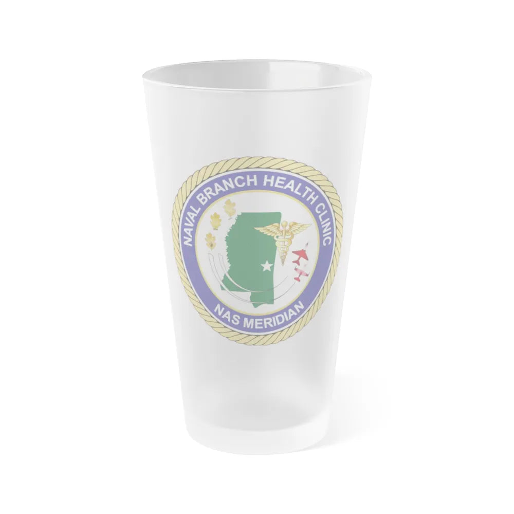 Naval Branch Health Clinic Naval Air Station Meridian1 (U.S. Navy) Frosted Pint Glass 16oz-Go Mug Yourself